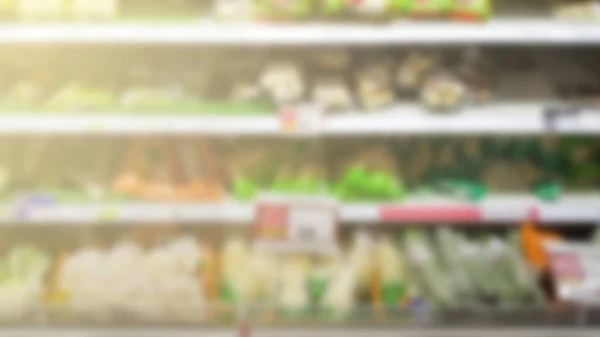 Estante Desenfoque Los Supermercados Fondo — Foto de Stock