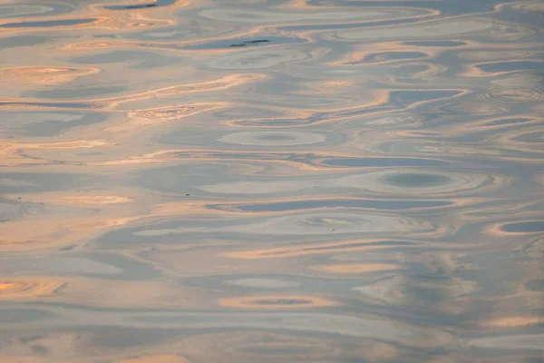 Beautiful Water Wave Pattern Sunset Reflections Background — Stock Photo, Image