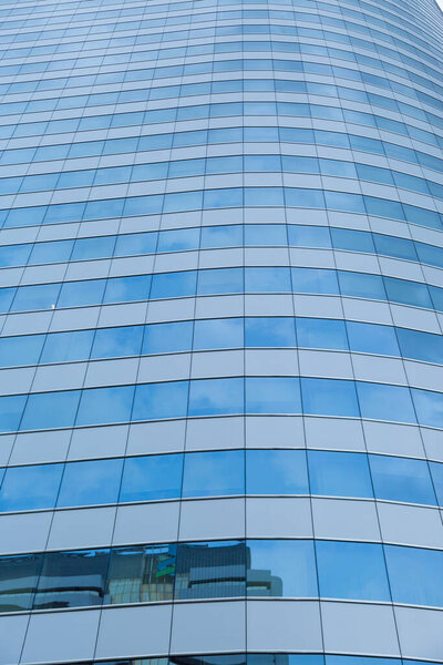 Blue glass building background