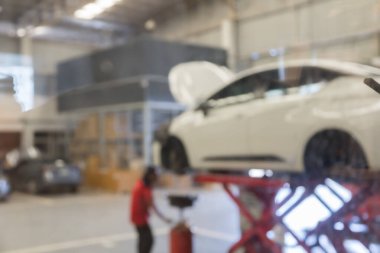 arkaplan için araç servis merkezi oto tamir atölyesi kullanımının mavimsi resmi