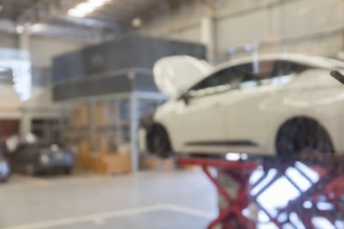 arkaplan için araç servis merkezi oto tamir atölyesi kullanımının mavimsi resmi