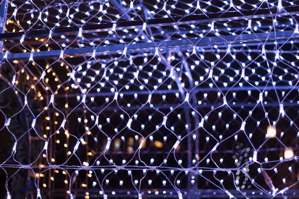 Noel çelenk ile renkli bokeh
