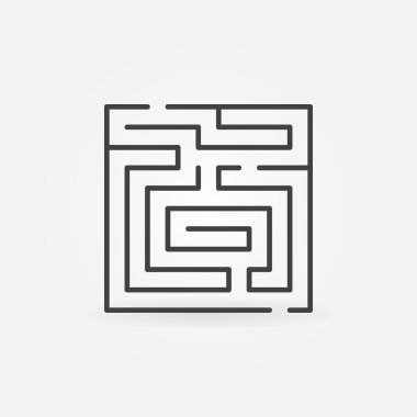 Labirent ince çizgi simgesi