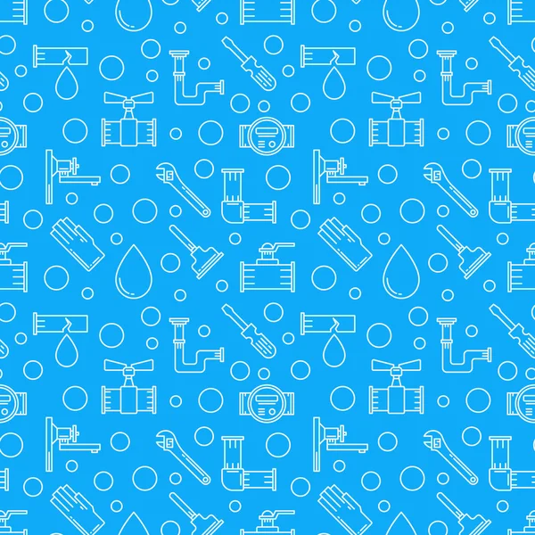 Blue plumbing services background — Stock Vector