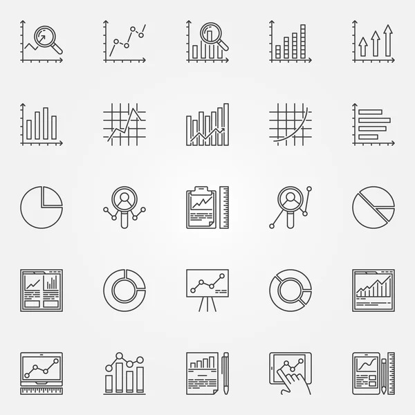 Conjunto de iconos de análisis — Vector de stock