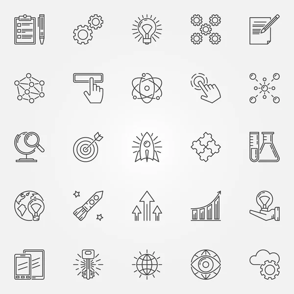 Conjunto iconos de innovación — Archivo Imágenes Vectoriales