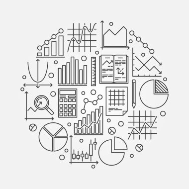 İstatistik vektör çizim yuvarlak