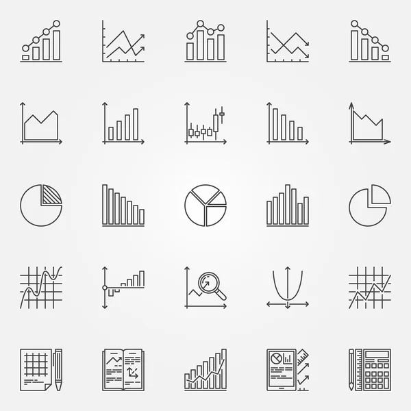 Statistieken icons set — Stockvector