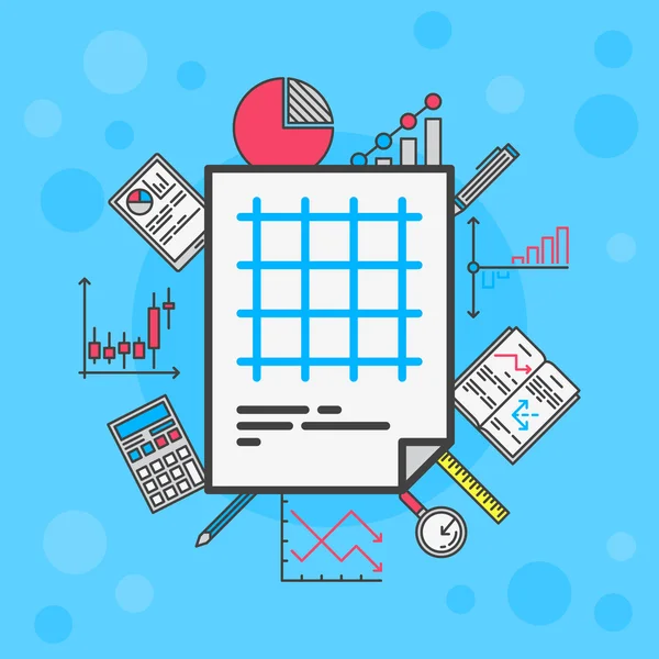 Statistik-Vektor-Illustration — Stockvektor