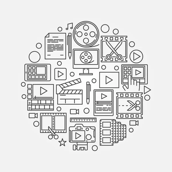 Illustration zur Videoproduktion — Stockvektor