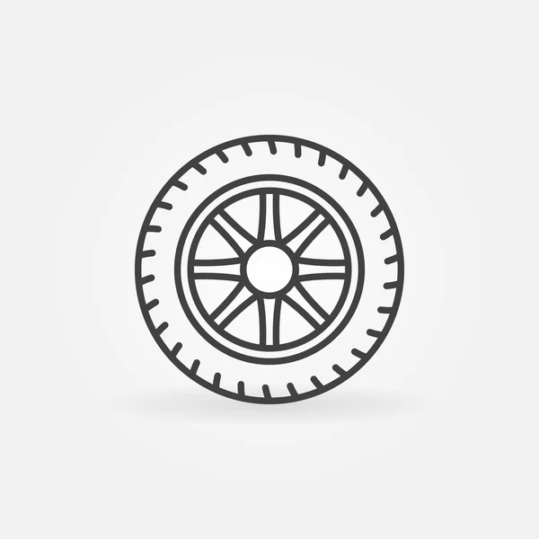 Линейный значок колеса — стоковый вектор