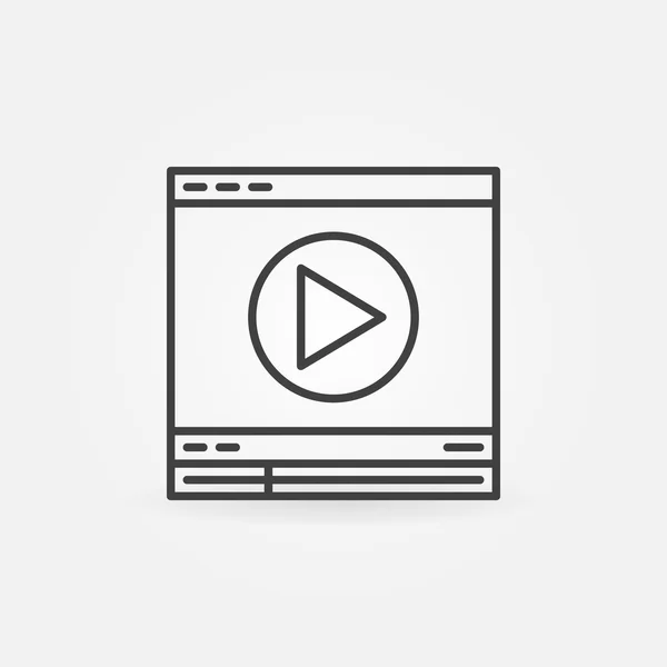 Icono de vídeo en línea — Vector de stock