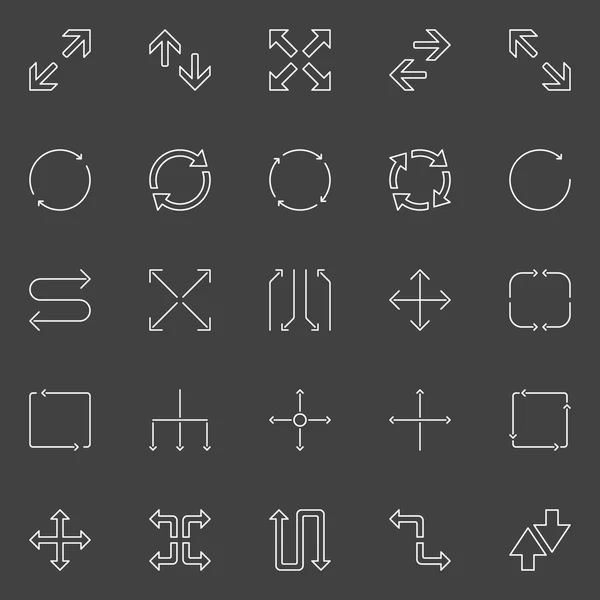 Vector flechas iconos — Vector de stock