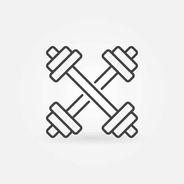 Dumbbells icono de línea fina — Archivo Imágenes Vectoriales