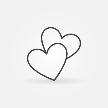 İki kalp satırı simgesi