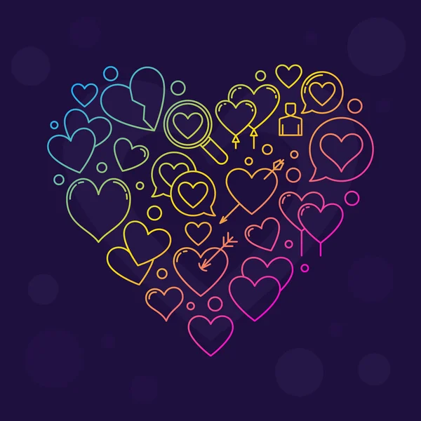 Heart shape vector sign — Stock Vector