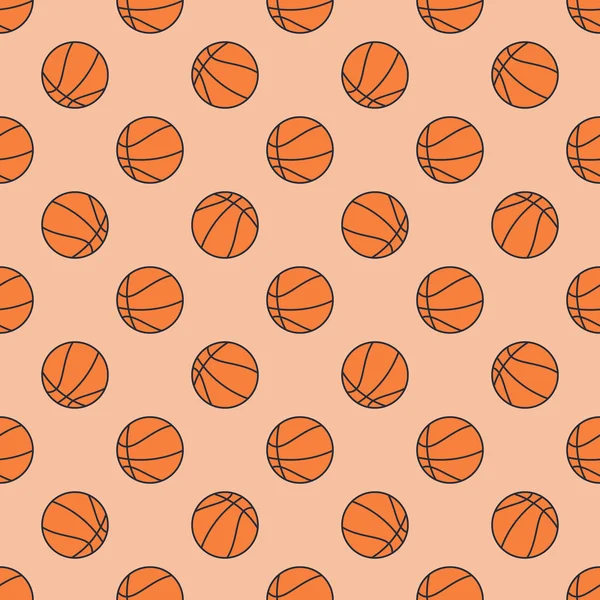 Modèle sans couture de basket-ball — Image vectorielle