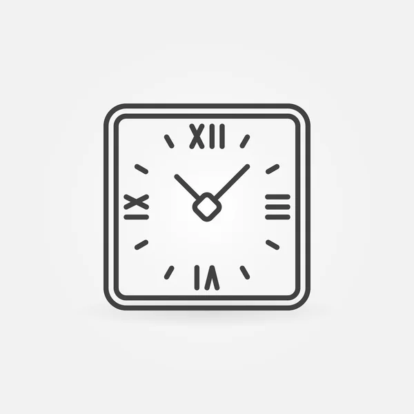 Rétro horloge en carrés arrondis — Image vectorielle