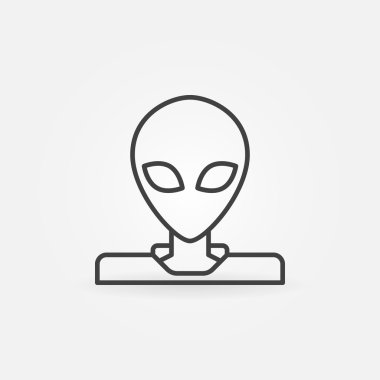 Uzaylı doğrusal vektör simgesi