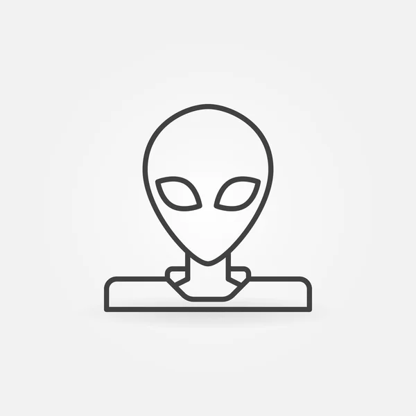Icono de vector lineal alienígena — Vector de stock