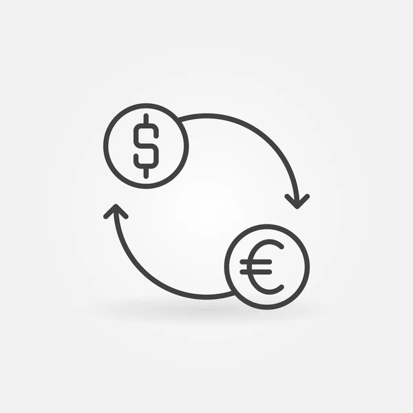 Exchange lineaire pictogram — Stockvector