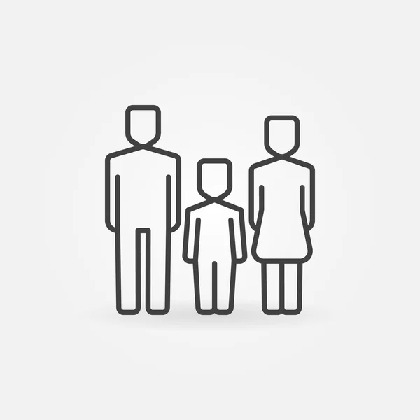 Ligne familiale icône vectorielle — Image vectorielle