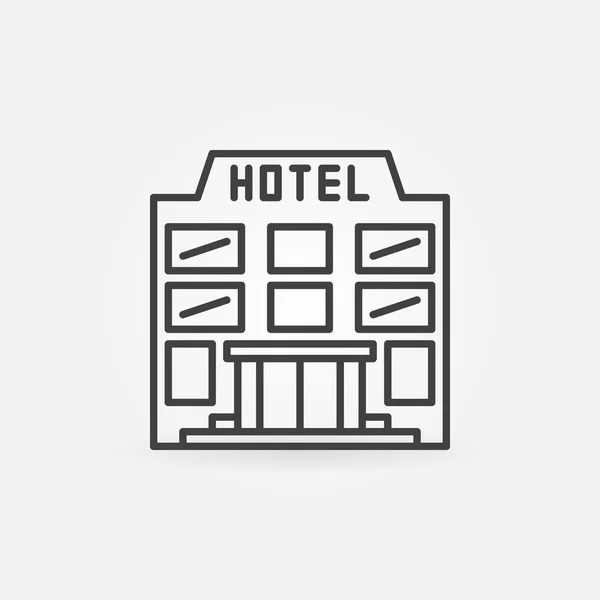 Hotel edificio vector icono — Vector de stock