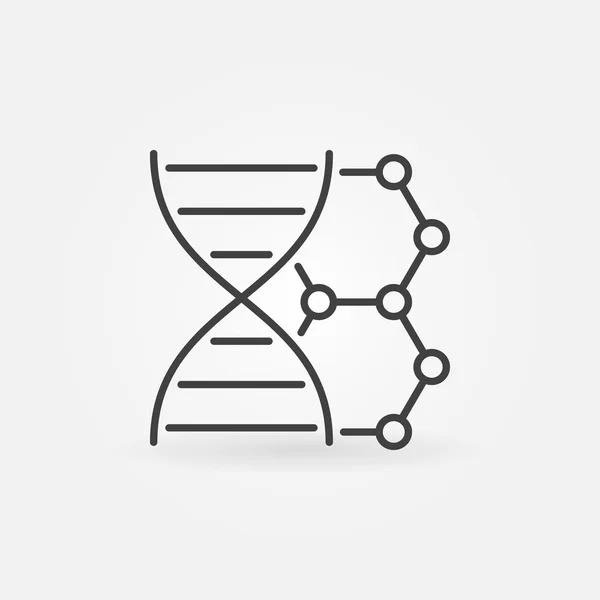 ADN vector icono lineal — Archivo Imágenes Vectoriales