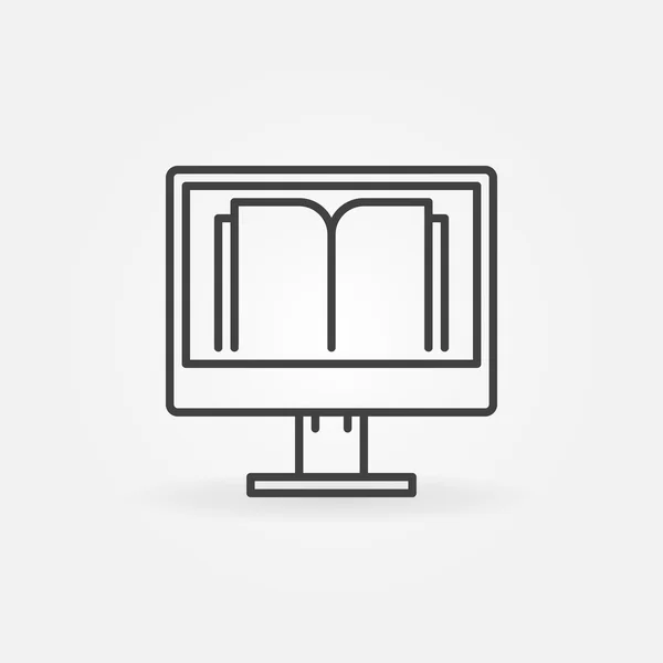 Icono de educación en línea — Vector de stock