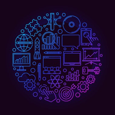 Yenilik yuvarlak parlak sembol