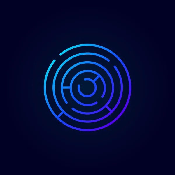Icono de laberinto abstracto azul — Vector de stock