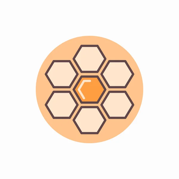 Icône concept plat nid d'abeille — Image vectorielle