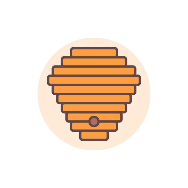 Beehive flat vector icon — Stock Vector