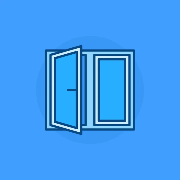 Abrir ventana icono azul — Vector de stock