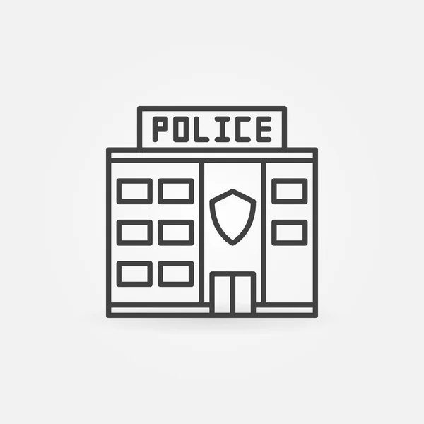 警察局建筑图标 — 图库矢量图片