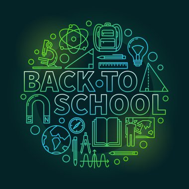 geri okul renkli resimde