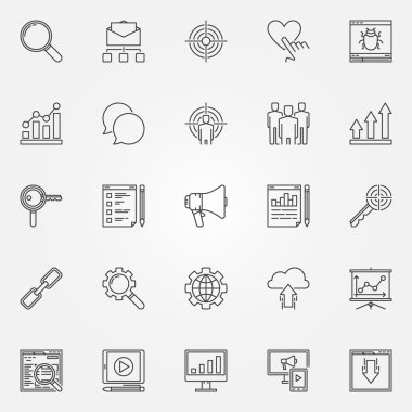 Internet pazarlama simgeler kümesi