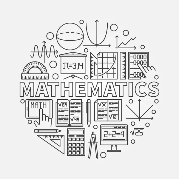 Matematik runda illustration — Stock vektor