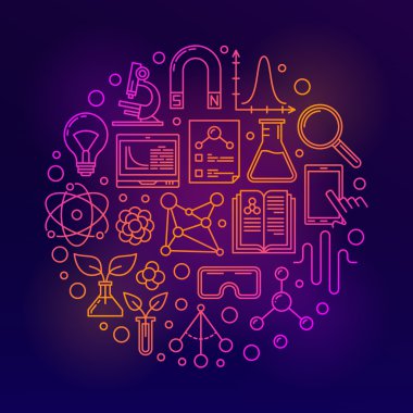 Parlak bilim illüstrasyon