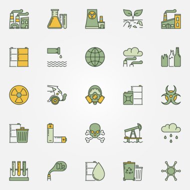 Renkli kirliliği simgeler