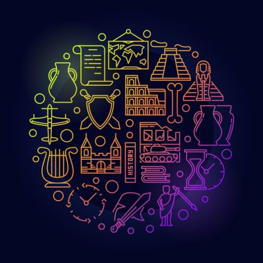 Vektör parlak geçmiş işareti