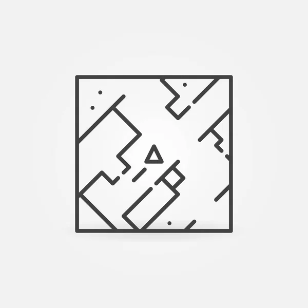 Mapa del juego vector lineal concepto icono — Archivo Imágenes Vectoriales