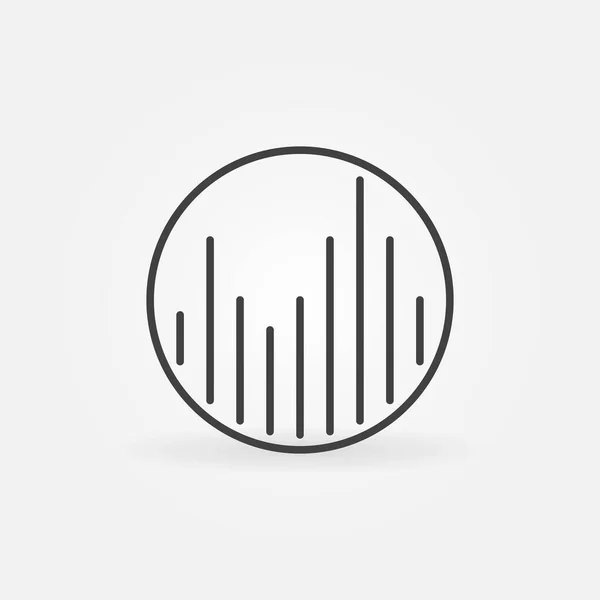 Muziek equalizer in Cirkel lineaire vector concept icoon — Stockvector