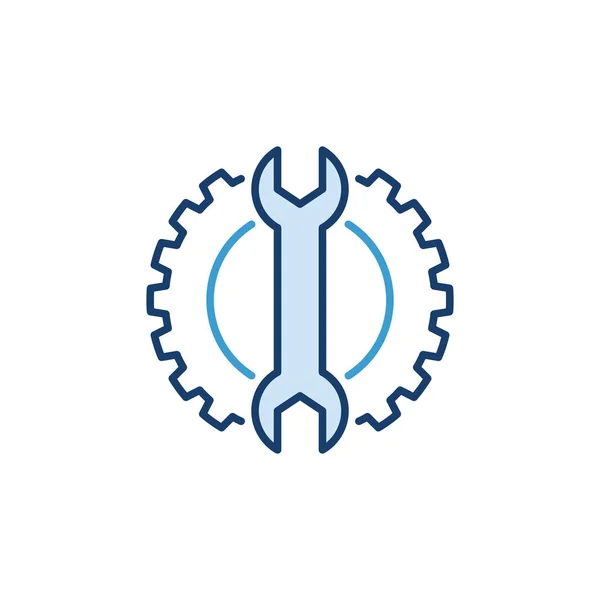 Spanner with Gear creative icon - Configuration vector sign — 스톡 벡터