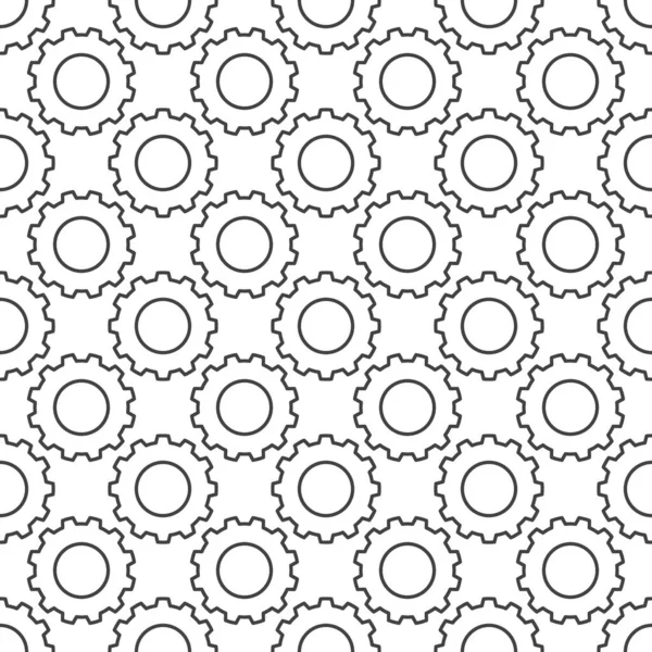 Cog Wheel vector concept contouren naadloos patroon — Stockvector