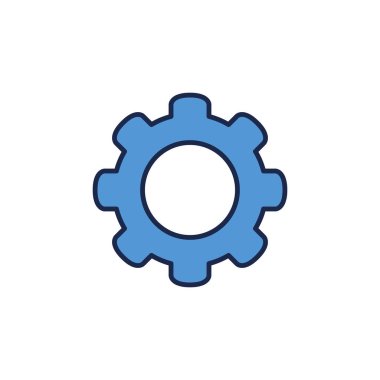 Çark vektör konsepti mavi simge