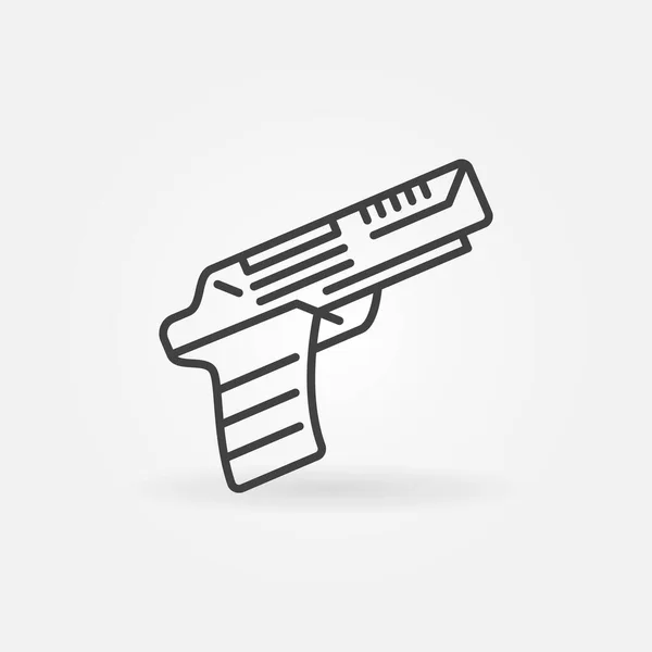 Pistol or Handgun vector concept line icon — Stock Vector