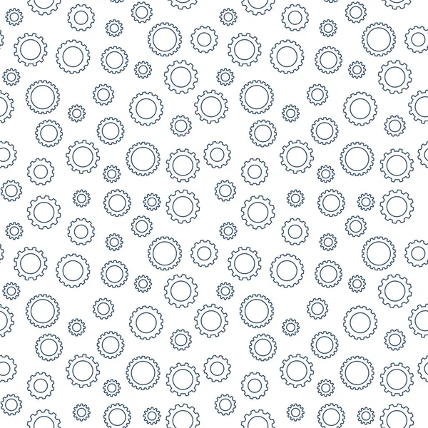 Vector seamless pattern with Gear line icons — Stock Vector