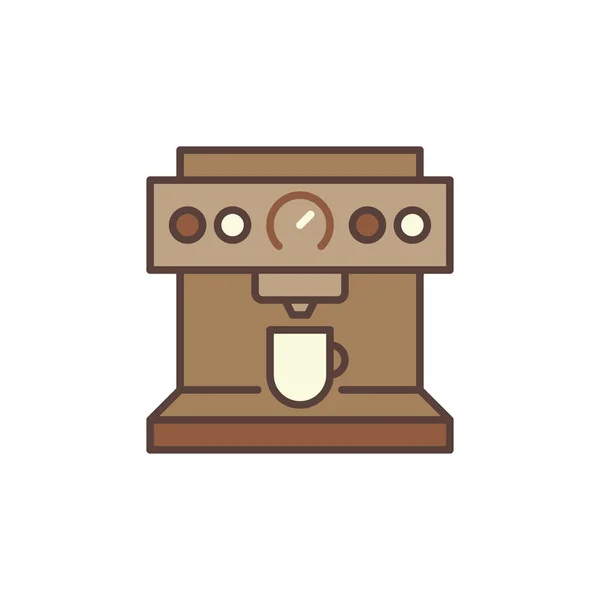 Máquina de café vetor conceito marrom ícone —  Vetores de Stock