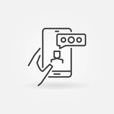 Akıllı Telefon hattı ikonu. Video Arama vektör işareti